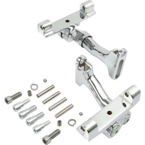 Motorcycle Passenger Adjustable Footboard Mount Kit For Harley Street Glide Road King Electra Glide 2014-2020