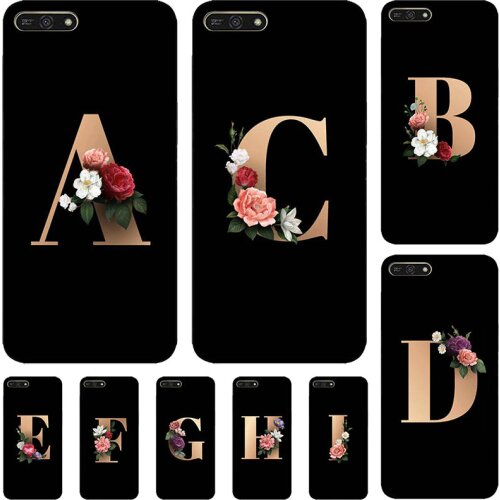 For Huawei Y6 Prime 2018 ATU-L31 ATU-L42 Honor 7A Pro AUM-L29 5.7" Honor 7C Pro Case Lovely Flower Black Letters Soft TPU Cover