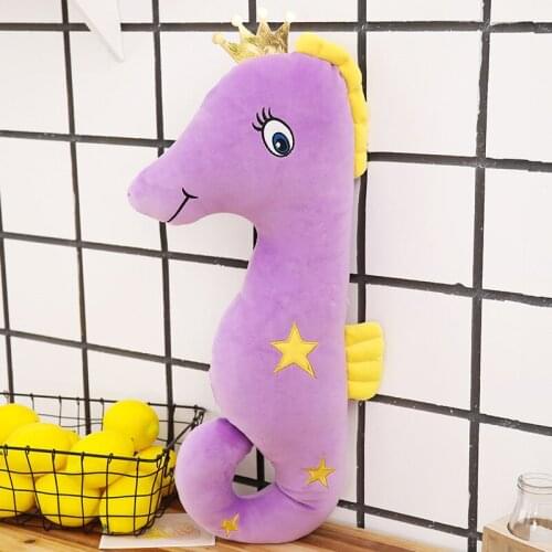 Soft colorful seahorse doll stuffed plush toys baby birthday gift Christmas Valentines gifts plush Marine Kids sleep Pillow