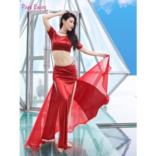 New Lady Belly Dance Costume Practice Belly Dance Sets Wear Skirt Oriental Dance Belly Dance Top&skirt Dancing Dress Suit