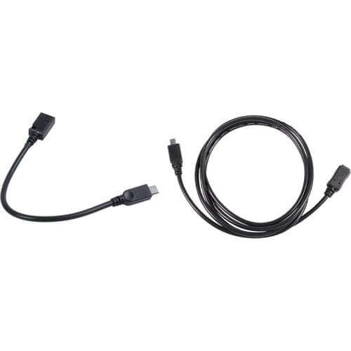 NEW-1 Pcs Mini 5 Pin Female Adapter, Black Micro-USB 5 Pin Male & 1 Pcs 1.5M Mini USB B 5Pin Male to Female Extension Cable