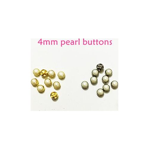 New 100Pcs 4mm pearl buttons ultra small mini doll clothes buttons pearl decoration blyth doll clothing accessories diy