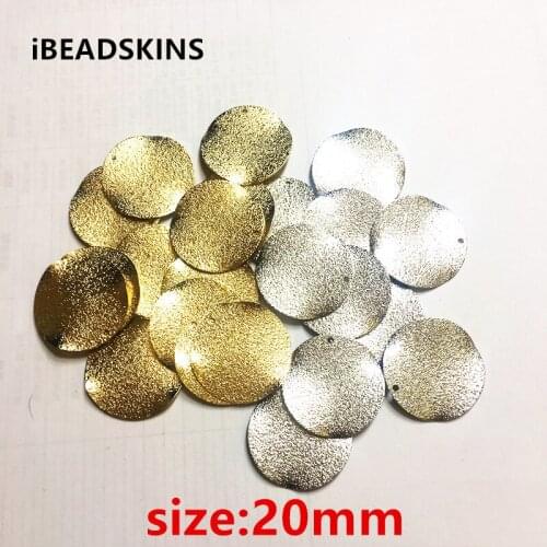 New arrival! 20mm 100pcs/lot Copper material wrinkle Twisted coin-shape charm for earring/jewelry DIY ( as shown)