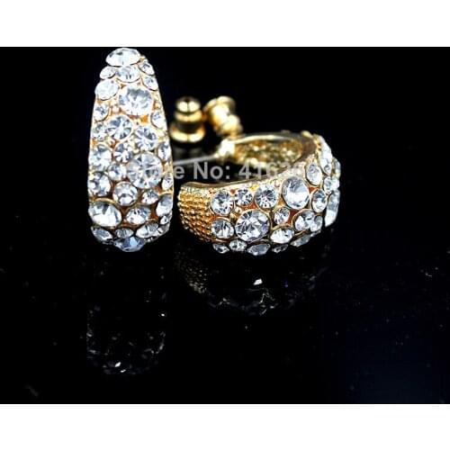 New Fashion Super Color retention Austrian rhinestone crystals Mood-shaped Stud Earrings Jewelry (5568)