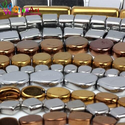 OlingArt 12MM/8MM/6MM 24pcs/lot Silver plated Marquise shape Glass crystal beads DIY Necklace Bracelet Jewelry Making