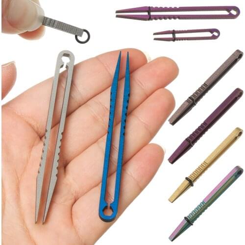 Professional Tweezers TC4 Clip Titanium Tweezers Pick Up Clamping Camp Outdoor Pocket Maintenance Tool EDC Multipurpose Supply