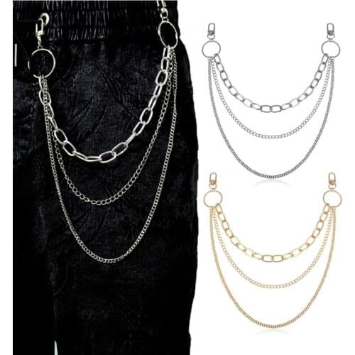 Punk Streetwear Biker Jeans Link Pants Keychai Chunky Wasit Belt Chain Wallet Chain Fashion Jewelry Unisex
