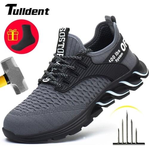 Tulldent New Work Safety Shoes Man Women Anti-smash Anti-puncture Insulated Shoes Steel Toe Cap Work Shoes Sneakers Lightweight