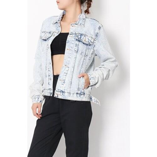 Korean Version Of The Personality Classic Denim Jacket 2021 Autumn New Fashion Temperament Retro Hole Loose Denim Jacket Women