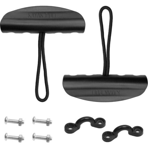2pcs Kayak Carry Pull Handle with Cord Pad Eyes Screws Kayak Carry Handle For Kayak Marine Canoe Boat Water Sports Accessories