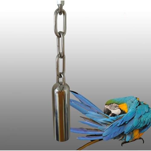 2021 Pet Bird Stainless Steel Bells Toy With Sweet Sound For Bird Parrot African Greys Eclectus Parakeet Cockatiel
