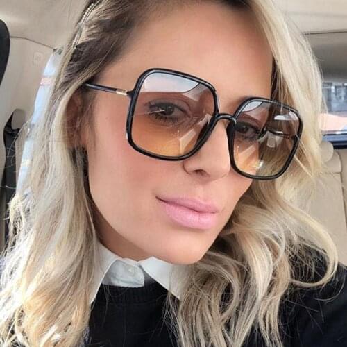 2021 Fashion Brand design men women sunglasses Mirror LENS gradient Oversized frame oculos Gafas leopard Blue sun glasses 1190