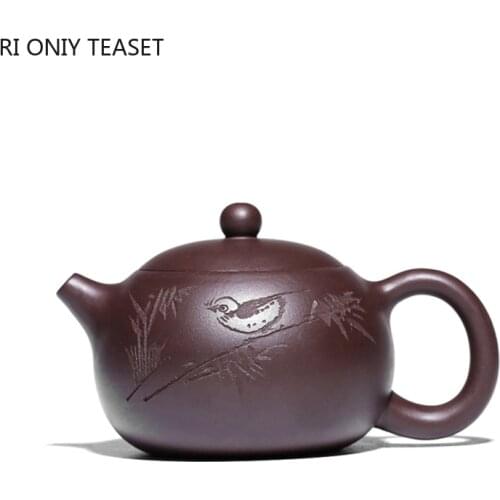 290ml Boutique Yixing Purple Clay Teapots Raw Ore Zhu Mud Xishi Tea Pot Home Zisha Filter Beauty Kettle Customized Tea Set Gifts