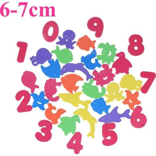 34Pcs Soft Kids Baby Bath Puzzles Foam Floating Toy Float Bathing Toy Infant Early Educational Toys Animal Shape Water Play Toys