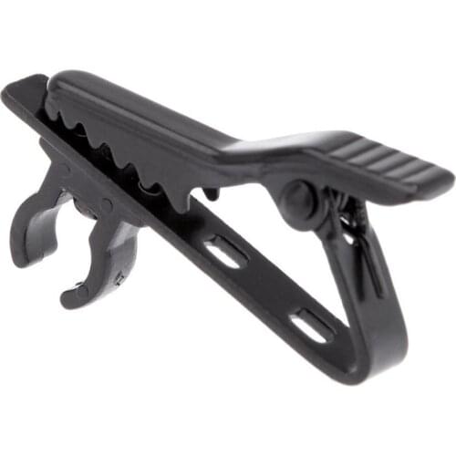 4 x miniphone lapel tie clip for Lapel Lavalier Mic (Black)
