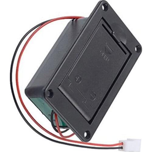 Active Bass Guitar Pickup 9V Battery Boxs/Holder/Case/Compartment Cover With Metal Contacts Spring And 2 Pin Plug with Cable