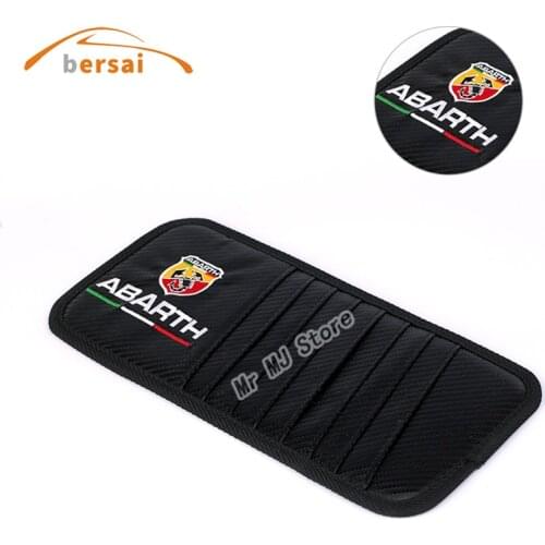 Carbon fiber Car Sunshade storage bag Sun visor For Fiat Palio Viaggio Ducato Abarth Punto 124 125 500 Accessories Car Styling