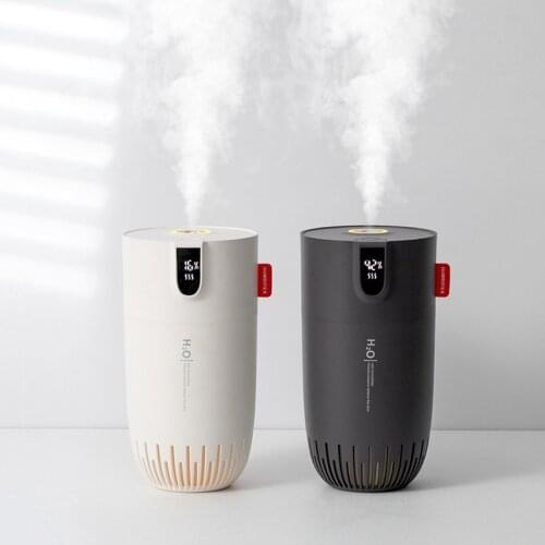 Mute Humidifier Diffuser LED Smart Display Small Sprayer Portable Rechargeable Humidification For Dormitory Home Office