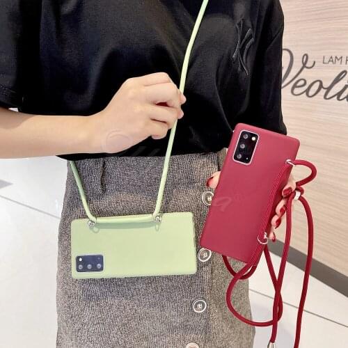 Strap Cord Chain Case For Xiaomi Mi Poco X3 NFC M3 F1 F2 Pro F3 X2 C3 A3 A2 A1 6X 5X Mix 2 2S Cover Necklace Lanyard Rope Case