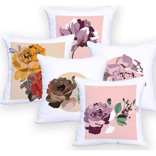 Flower Pillow Cover Rectangular for Sofa Gifts New Cover Cushion Geometirc Letter Cushion Decorativos for Office Fashion