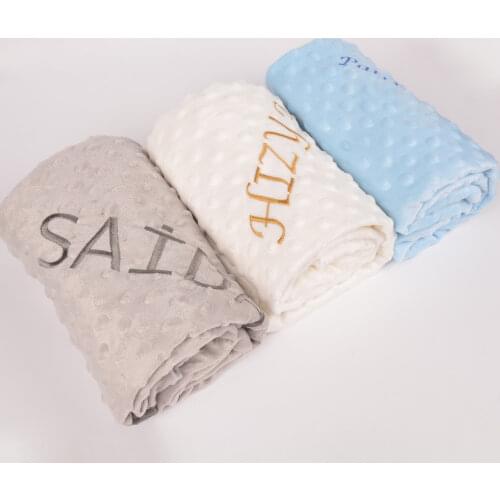 Baby Blanket Personalized Name Embroidered Newborn Swaddling New Baby Bedding Set Swaddle Wrap Crib Stroller Детское одеяло
