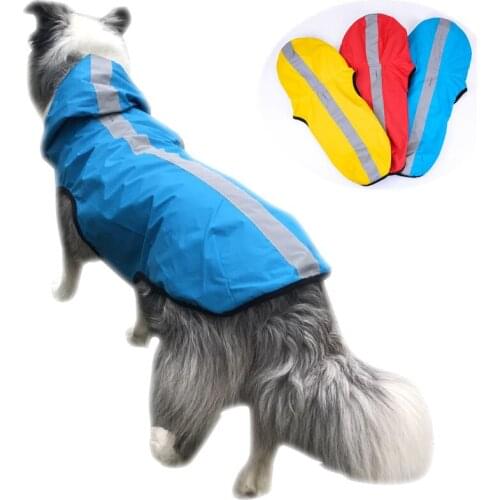Pet Dog Raincoat, Reflective Waterproof and Breathable Spring and Summer Outdoor Traction Vest and Vest Pet Supplies Wholesale