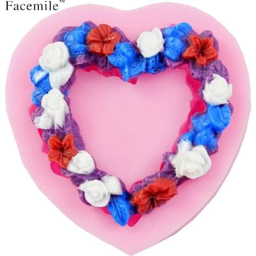 Facemile 3D diy heart silicone fondant tools cake decorating tool Bakeware Tools silicone fondant mold Baking & Pastry Tools