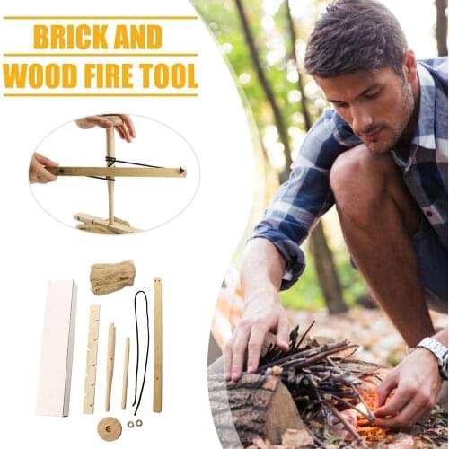 Outdoor Survival Wood Make Fire Drilling Tool Expansion Training Camping Equipment for Camping Hiking Equipment Tools