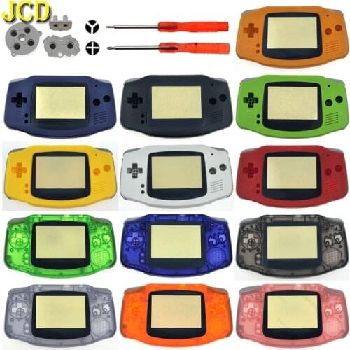JCD 1 Set DIY Full Set Housing Shell Cover Case w/ Screwdriver Conductive Rubber Pad Buttons for Game Boy Advance GBA Console
