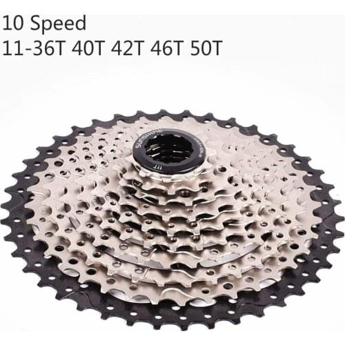 SUNSHINE Cassette 10 Speed 11-36T 40T 42T 46T 50T 10s Wide Ratio MTB Mountain Bike Freewheel 10v Bicycle Accessories