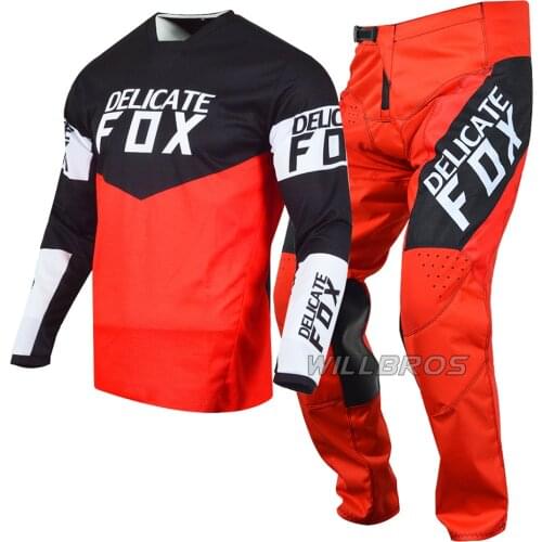 Delicate Fox Scooter Street Moto Racing Kits 2021 180 Revn Jersey Pants Mountain Bicycle Offroad Gear Set Mens Suit