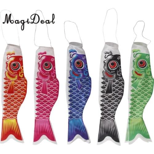 MagiDeal 70cm Blue Japanese Windsock Carp Flag Koi Nobori Sailfish Wind Streamer koinobori for Childrens Day