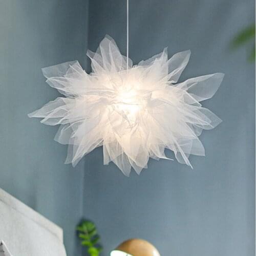 Gauze chandelier clothing store Nordic living room bedroom dining room net red warm romantic lamps iron warm light