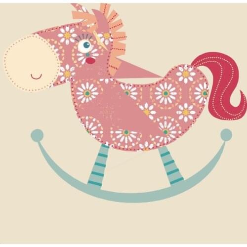 Cartoon Trojan Horse Toy animals pattern Clothes Patch iron on transfers for DIY heat transfer vinyl Clothes Stickers