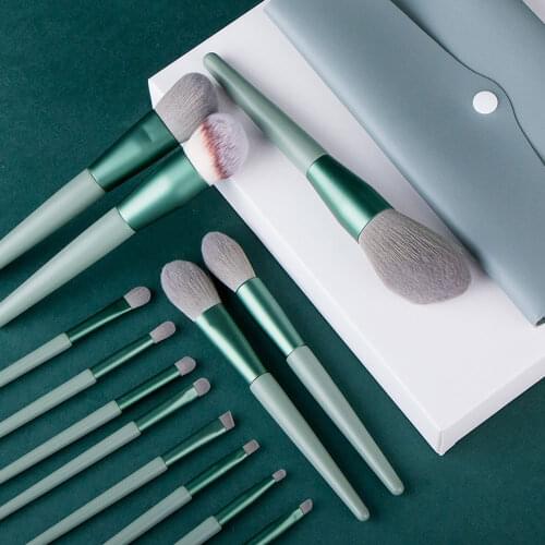 Makeup Brush Set Green High Quality Cloud Cosmetic Eye Shadow Brushes Series Fiber Beauty Pens Professional Make Up Tools