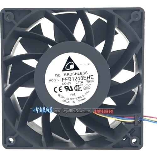 New original FFC1248DE DC48V 0.75A 12CM four-wire PWM large air volume cooling fan