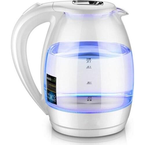 NEW Amazing Blue Led Graduated Electric Kettle Automatic Electric High Borosilicate Glass Kettle Kitchen Appliances