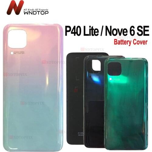 Original 6.4"For Huawei P40 Lite Back Battery Cover Door Rear Housing Case JNY-L21A For Huawei Nova 6 SE Battery Cover JNY-AL10