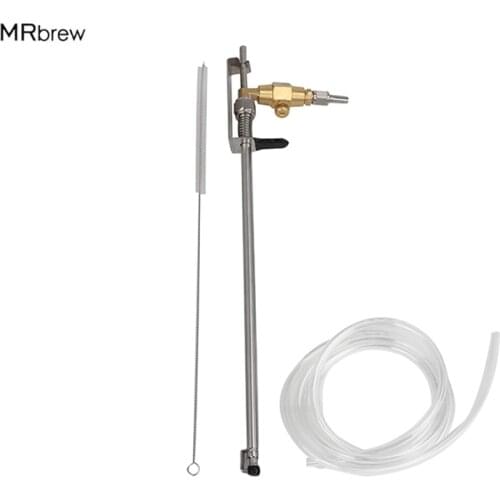 Beer Gun Bottle Filler Co2 Carbonation Kit With Line For Homebrew Beer /Wine Stainless Steel Filling Tools With Cleaning Brush