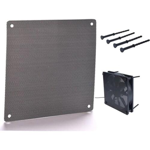Computer Mesh PVC PC Fan Dust Filter Dustproof Case Computer Mesh Cover Chassis dust cover 12cm 120mm with rubber screw