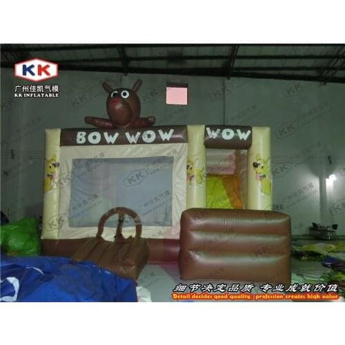 Rental inflatable lovely dog house bouncer combo