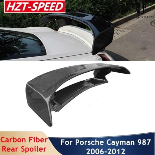TA Version Real Carbon Fiber Rear Trunk Lip Wing Spoiler For Porsche Cayman 987 2006-2012 Modification