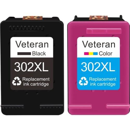 Veteran Compatible Printer Cartridges HP302 XL 302 HP Deskjet 1110 2130 3630 Envy 4520 4522 Replace The Ink Cartridge 5220 5230