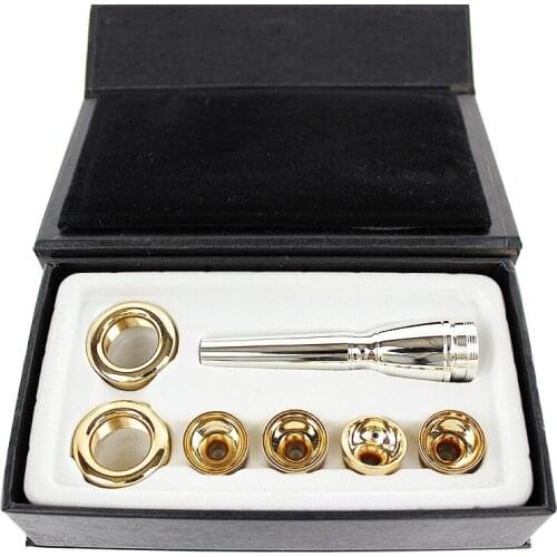 1 Set 2C 3C 2B 3B Mouthpiece for Bb Trumpet Brass Gold Plated a Multi-Purpose T Adapter Professional Gold Lacquer Nozzle