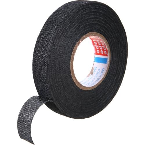 1pc 15mm x 15m Car Auto Cloth Fabric Tape Electrical Wiring Harness Insulation Heat-resistant Parts Accessories