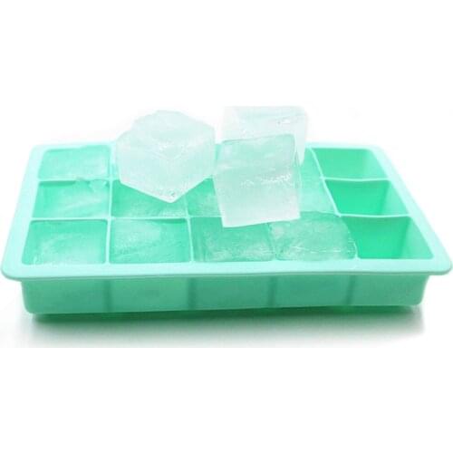 1 Pcs 15 Grid Food Grade Silicone Ice Tray Home With Lid DIY Mold Square Shape Ice Cream Maker Kitchen Bar Accessories