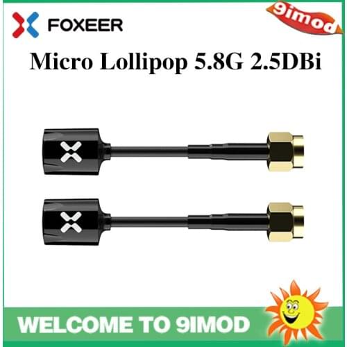 2pcs Foxeer Micro Lollipop 5.8G 2.5DBi High Gain Omni RHCP FPV Antenna for RC Racing Drone Airplane