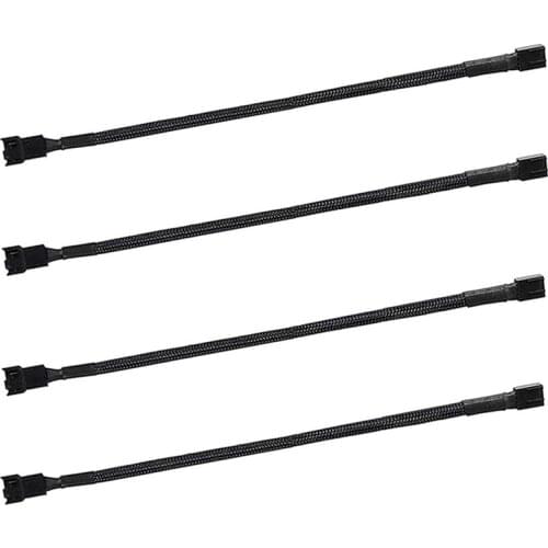4PCS 4 Pin PWM Fan Extension Power Cable Connector Case Male To Female Extending Cables For 4 Pin/3Pin Fan