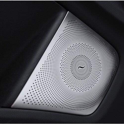 4pcs stainless steel Car Audio Speaker Car Door Loudspeaker Trim Cover For Mercedes Benz CLA/ GLA/ A-class