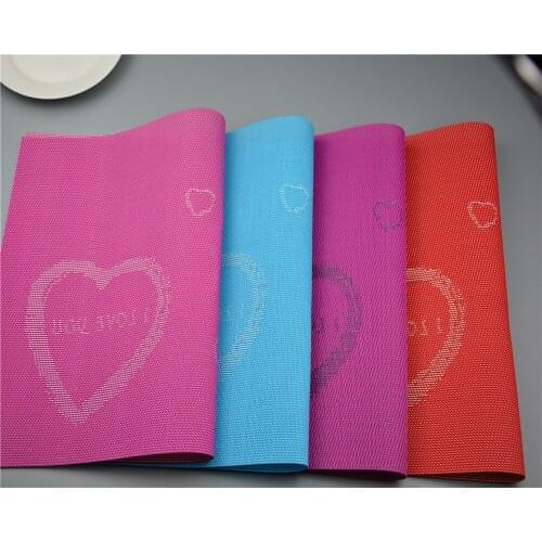 4pcs/lot PVC Placemat Waterproof Slip-resistant Kitchen Table Mats Disc Pads Plastic Placemats Dining Table Accessories EJI 0811